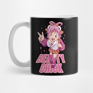 PINK HAIR ANIME GIRL Mug